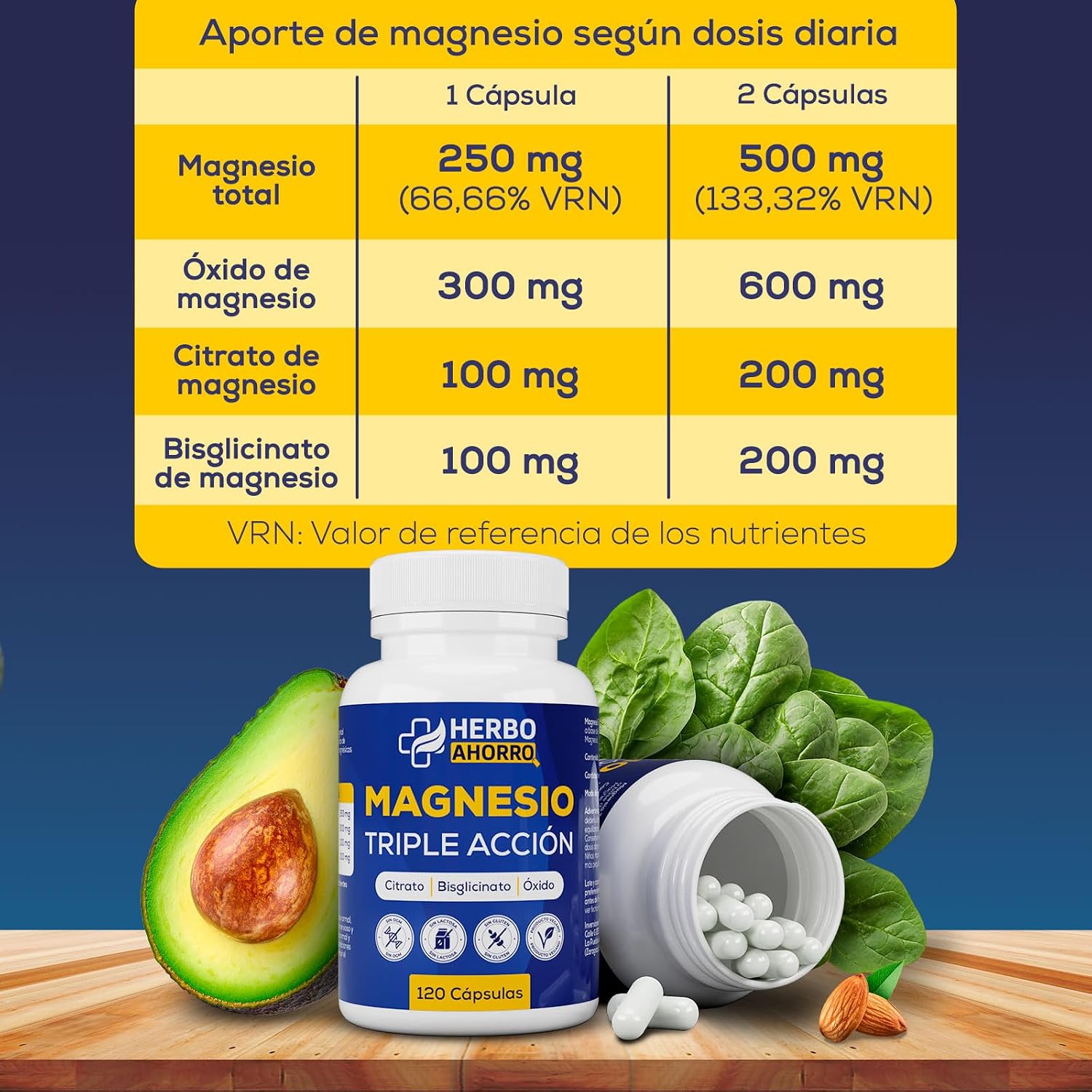 Thumbnail 5 de Magnesio Complex 🌿 Alta Absorción, 120 cápsulas