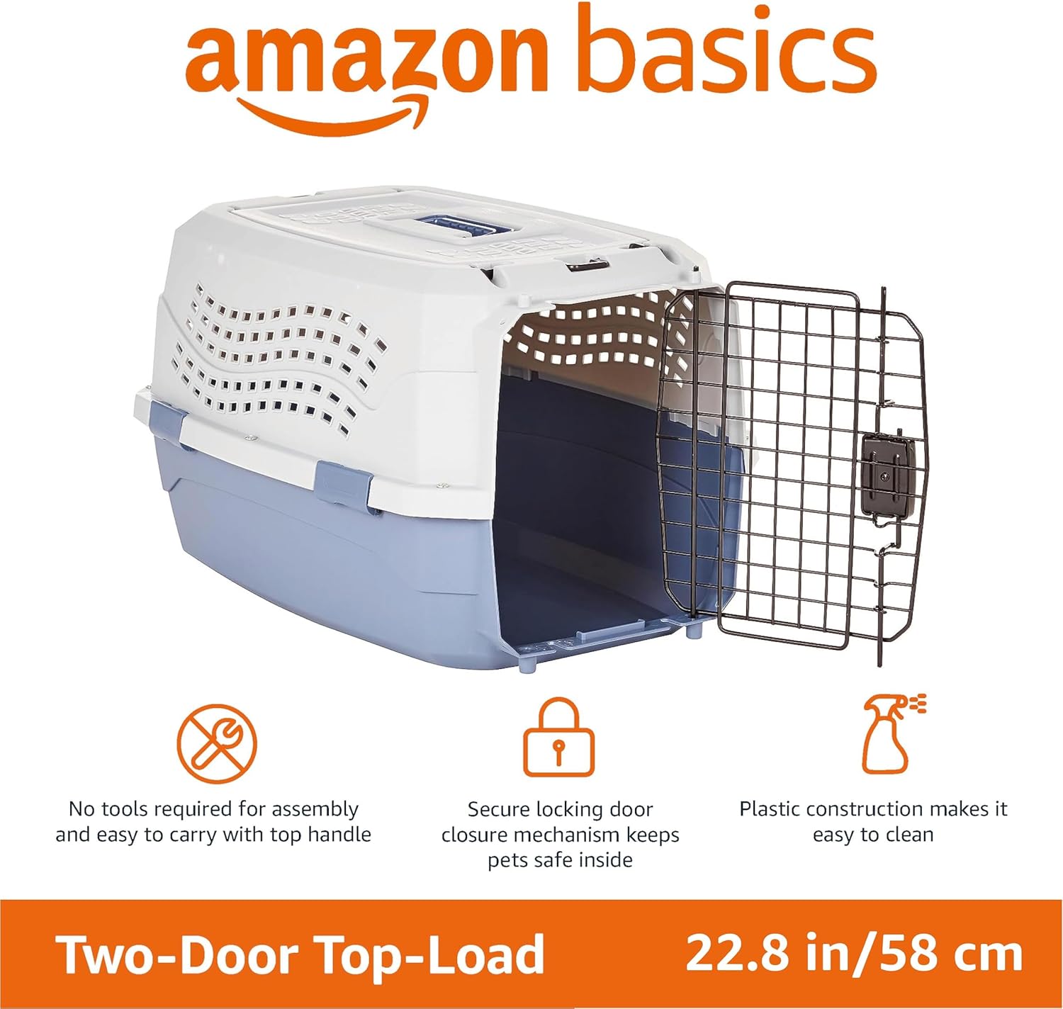 Detalle 2 de Amazon Basics 23-inch Pet Travel Crate