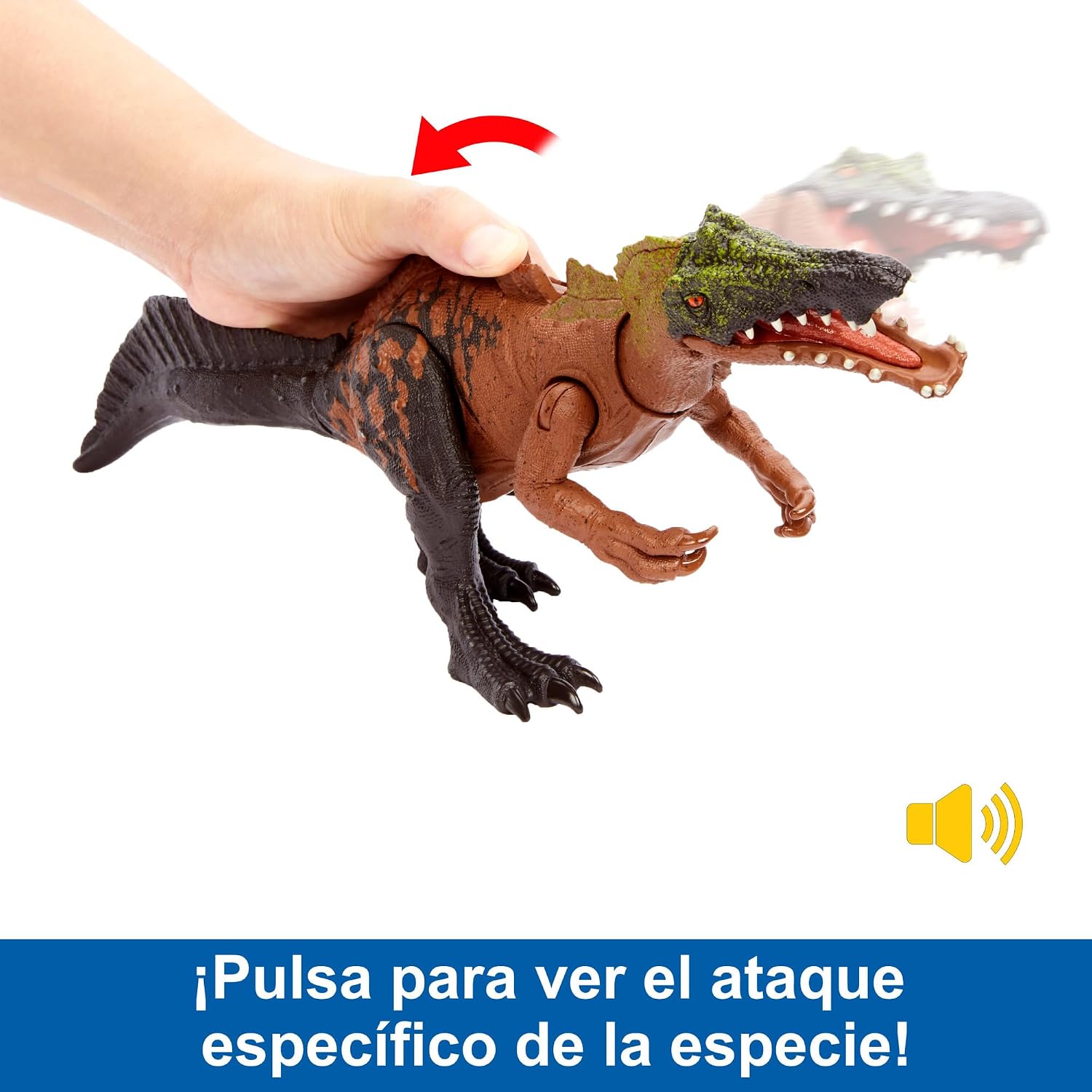 Detalle de Mattel Jurassic World Rugido Salvaje Irritator Dinosaurio Sonidos 🦖