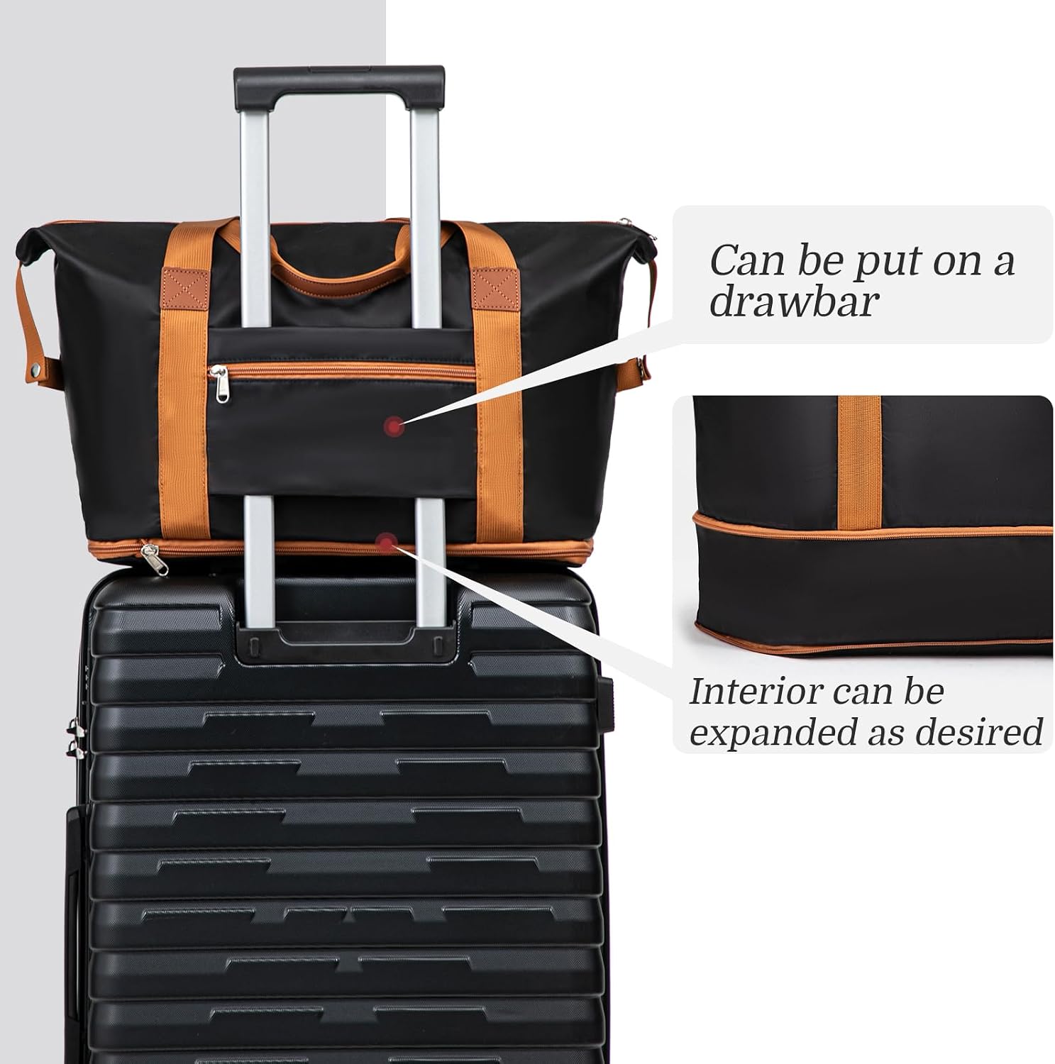 Detalle de Cosbarn Luggage Sets Hardshell 5 Piece: Durable, Lightweight Spinner Suitcases with Tote