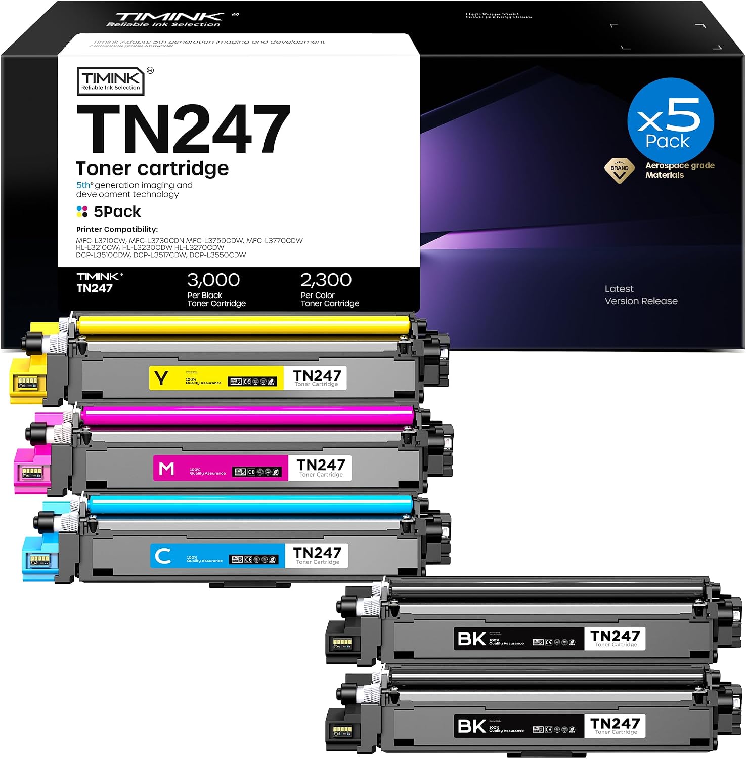 Thumbnail 6 de Timink TN2510/TN2510XL black toner (with chip) for Brother laser printers