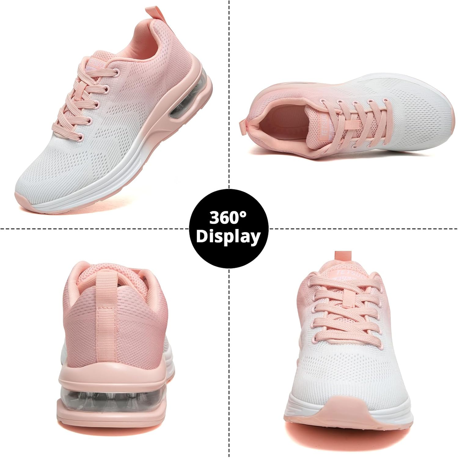 Detalle 2 de Womens Athletic Running Trainers – Breathable Lightweight Walking Shoes with Air Cushion
