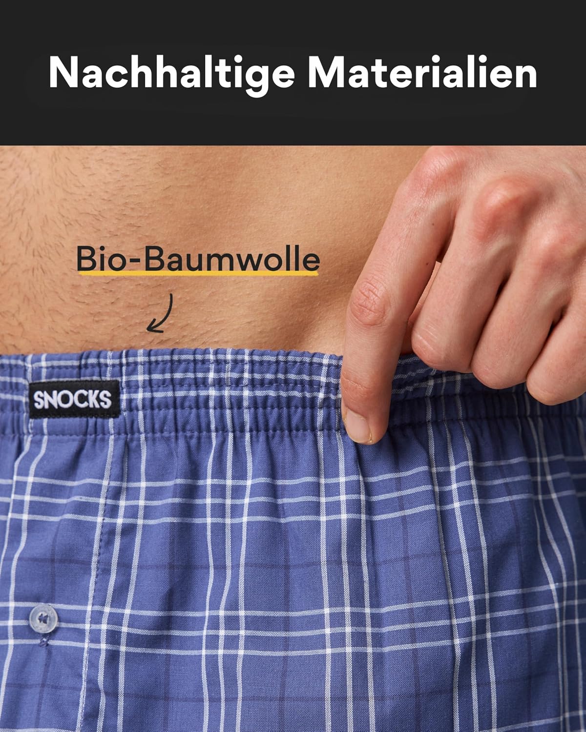 Thumbnail 6 de Snocks American Boxershorts Herren Bio-Baumwolle 3er-Pack
