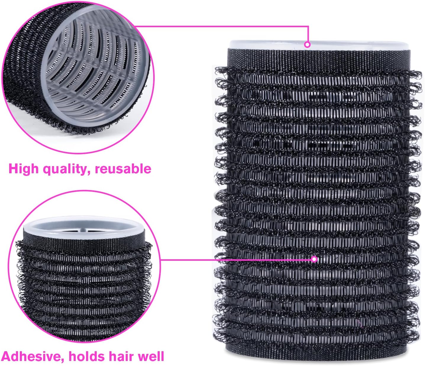 Detalle de 50 rulos para el pelo rizos grandes sin calor