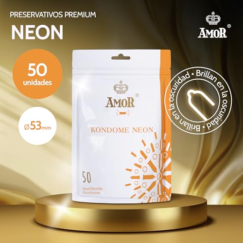 Detalle 2 de AMOR Premium Préservatifs Neon – 50 pièces