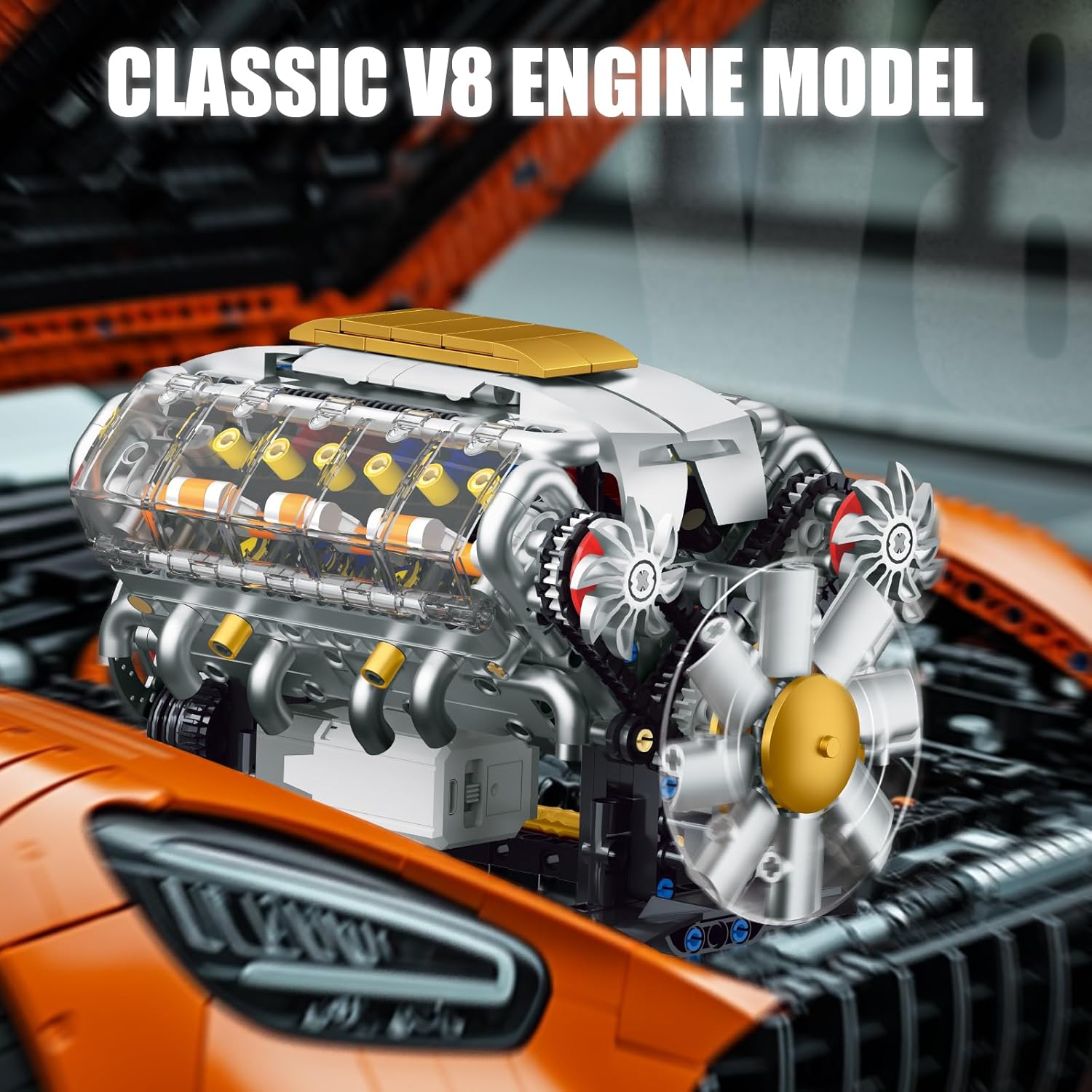 Thumbnail 6 de V8 engine model kit 703 pieces