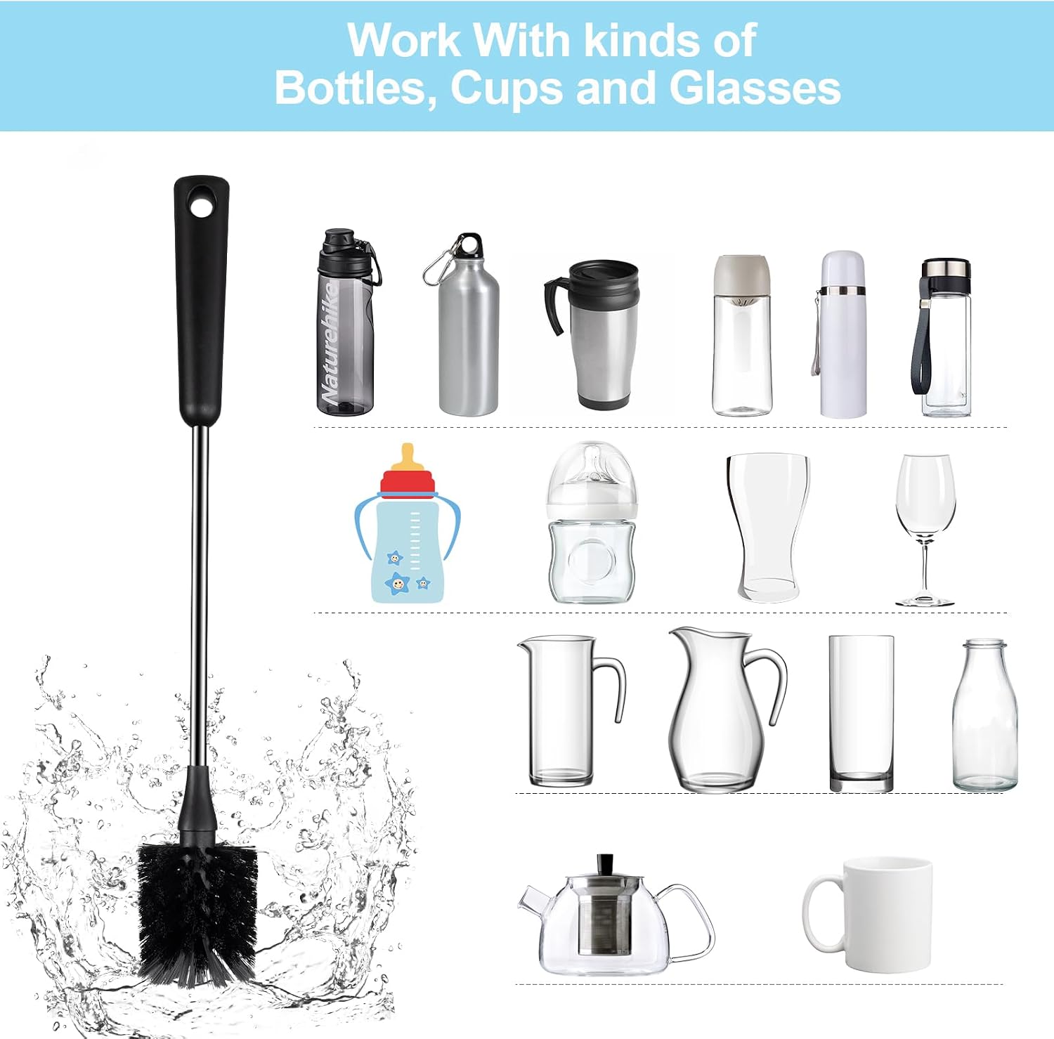 Thumbnail 6 de Bottle Cleaning Brush Set, 15-Inch Handle