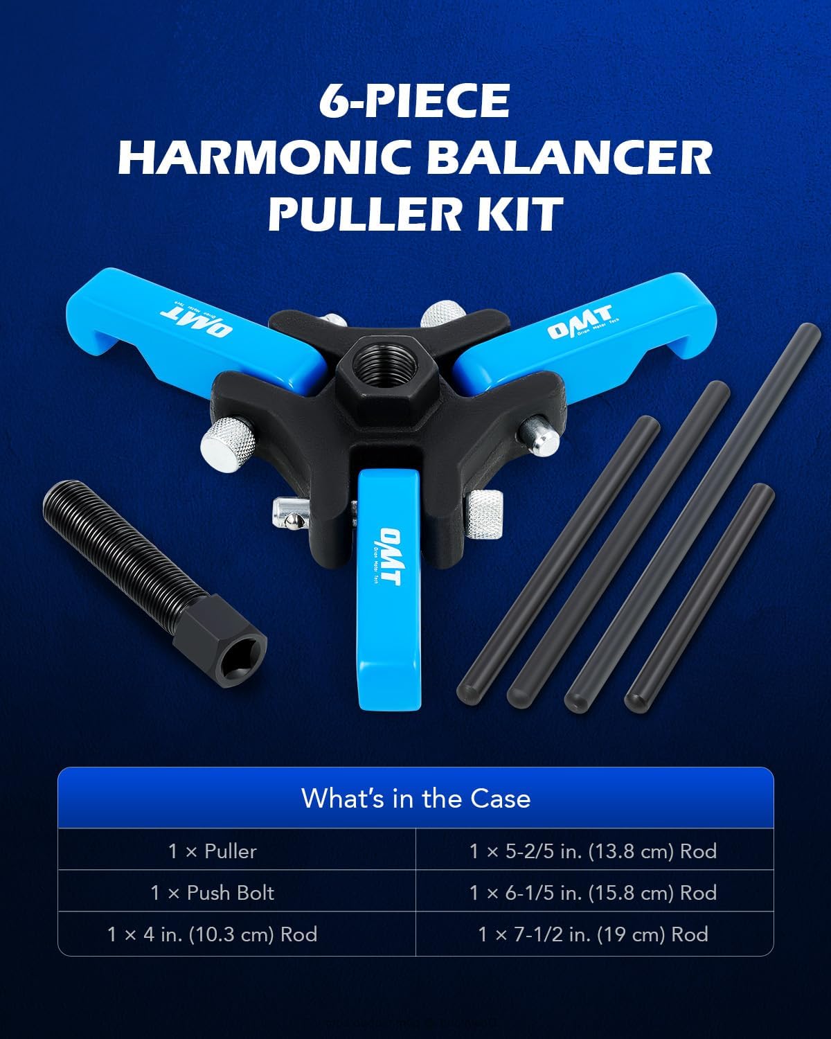Detalle 2 de Orion Motor Tech 3-Jaw Harmonic Balancer Puller Kit ðŸ›