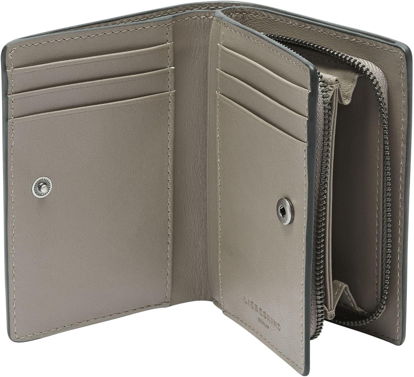Detalle 2 de Liebeskind Berlin Thea WALLET M SHEEP NATURAL – Geldbörse aus Schafleder in neutral grau