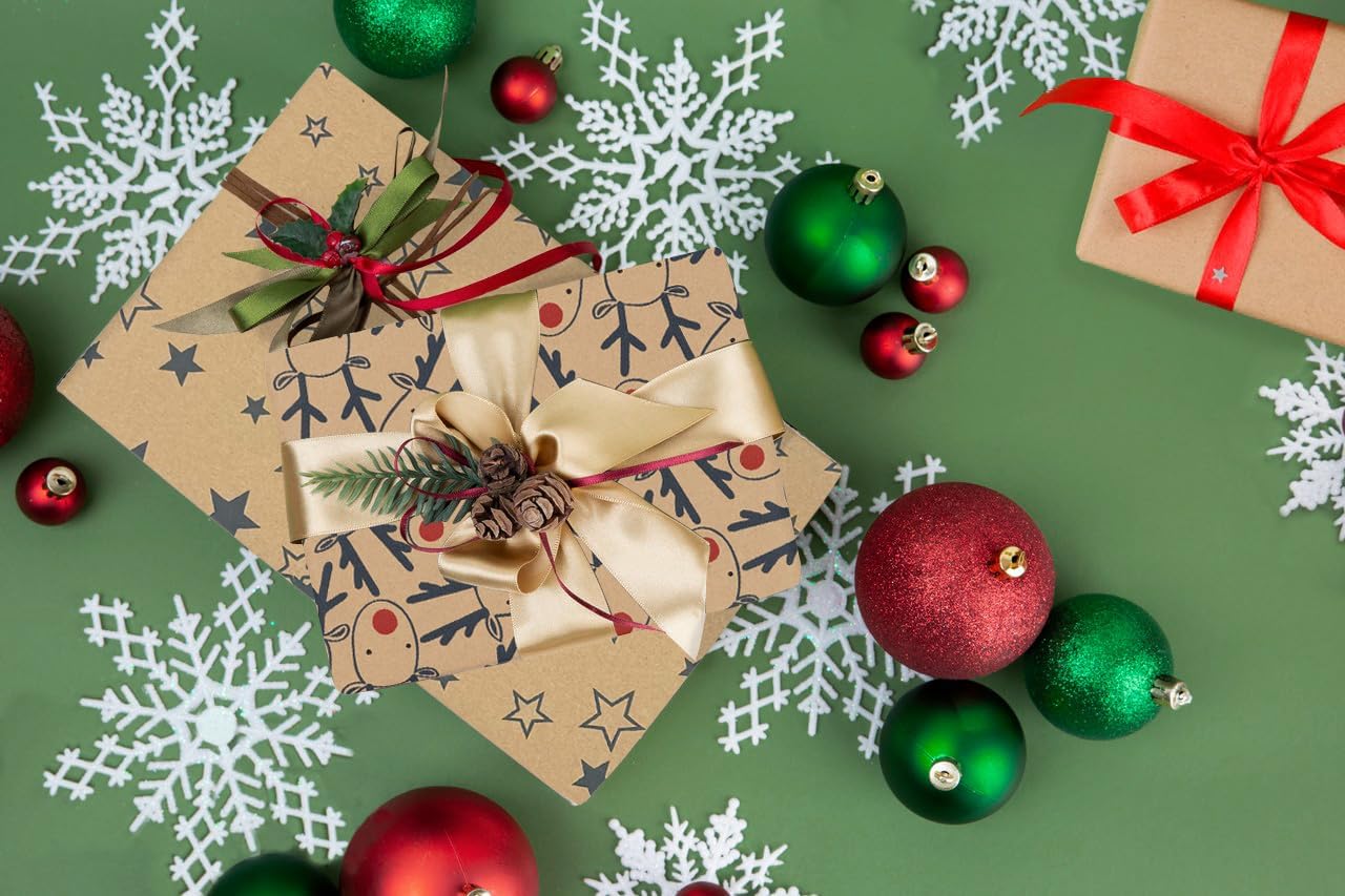 Detalle 2 de Kraft Paper Gift Wrap Roll 43cm x 15m