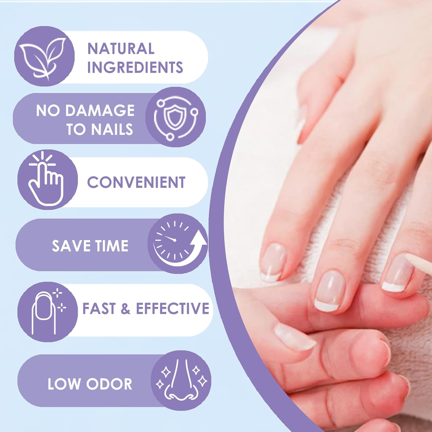 Detalle de Remover semipermanente per unghie 15 ml con solvente e strumenti per rimozione gel, Magic Solvente