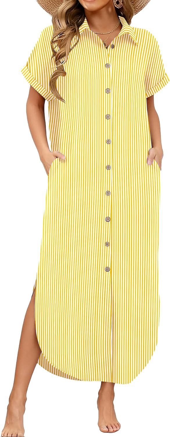 Detalle 2 de Zeagoo Women Dress Cover Up Button 49% Viscose