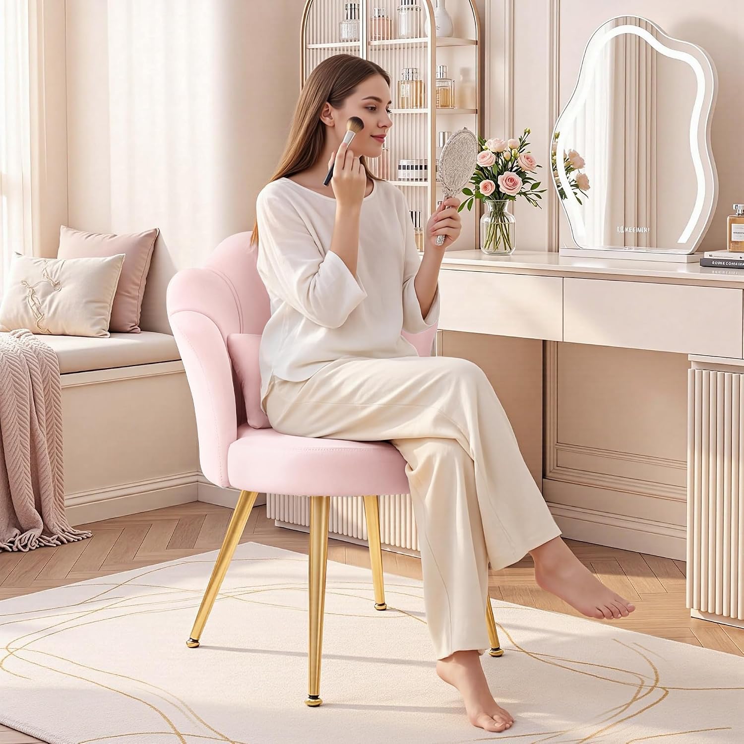 Detalle de BestGlory Vanity Chair, Velvet