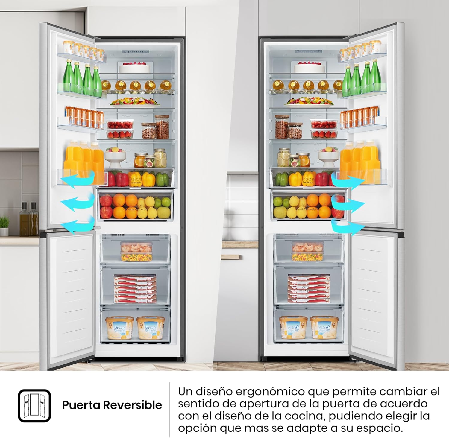 Thumbnail 8 de Hisense RB440N4BCE Frigorífico Combi Inox 336L