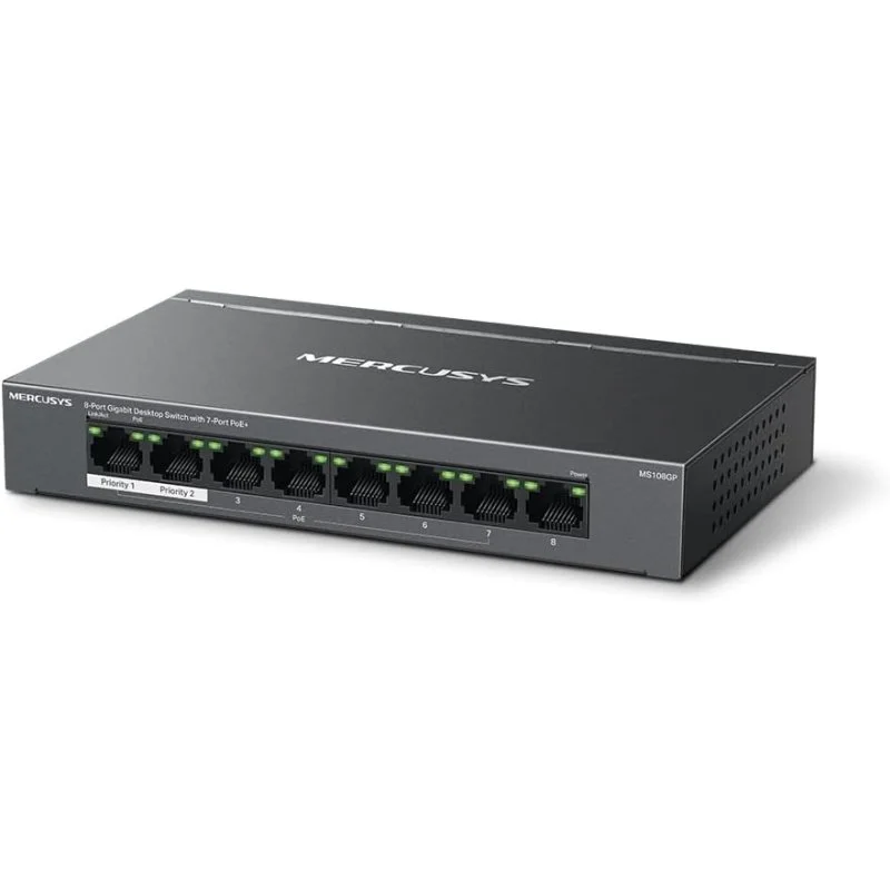 Detalle 2 de Mercusys MS108GP Switch Gigabit 8 puertos PoE