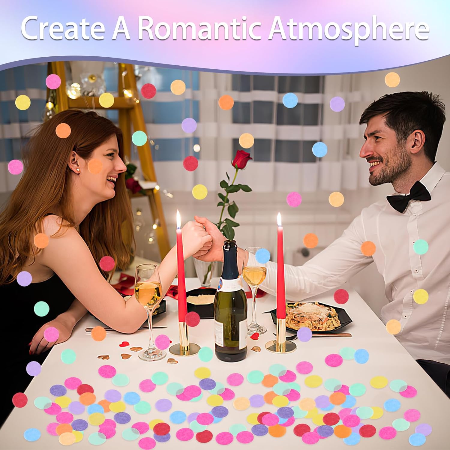 Thumbnail 4 de Konfetti Bunt 6000 Stück (2,5 cm) für Geburtstag, Hochzeit & Party-Deko – 50 g Papier-Konfetti
