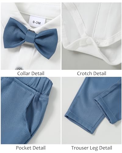 Thumbnail 3 de ZOEREA Baby Boys Formal Suit 0-18 Months – Gentleman Outfits Set in Blue