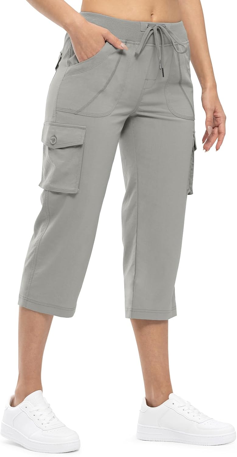 Thumbnail 2 de TBMPOY Women's Cargo Capris: Lightweight Quick-Dry Hiking Pants with 6 Pockets