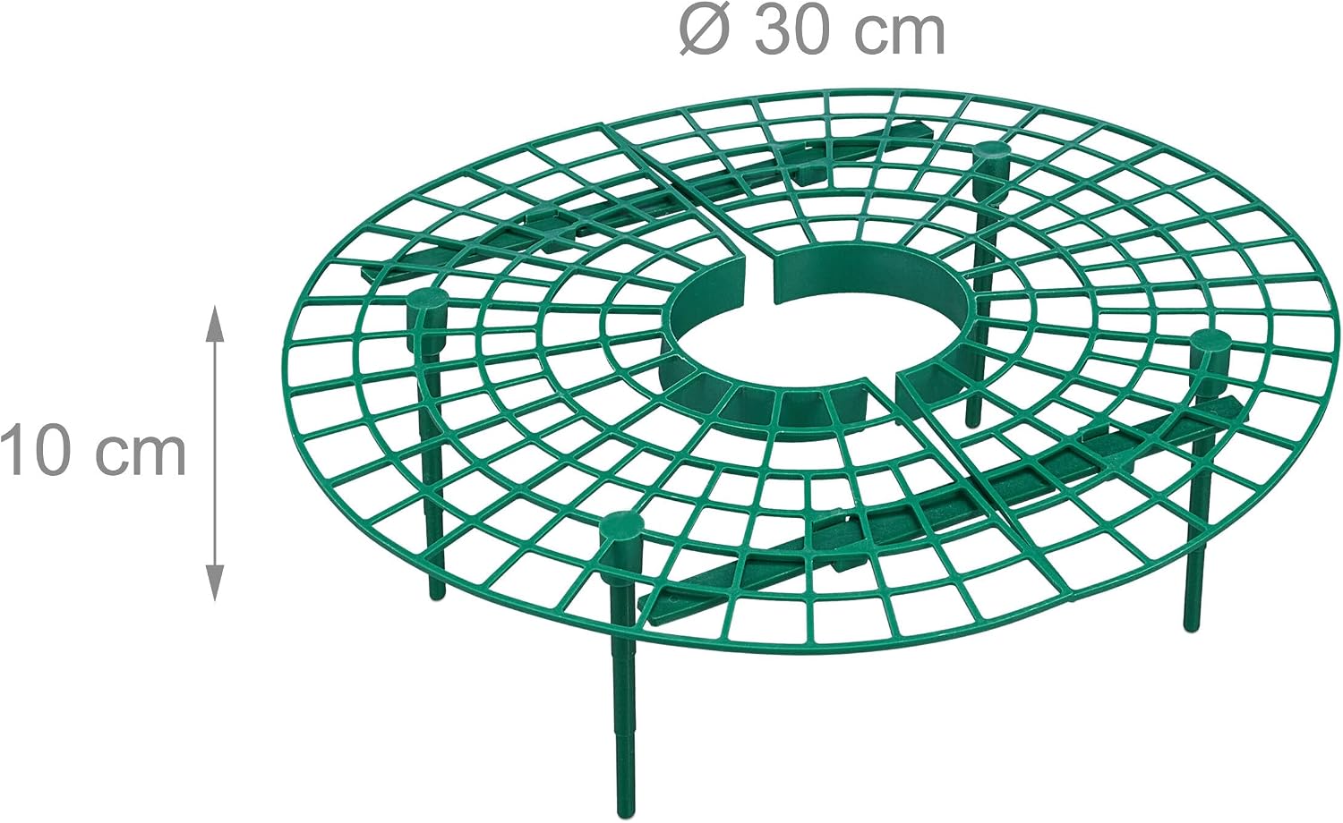 Thumbnail 3 de Relaxdays Set da 20 Anelli di Supporto per Fragole – Sostegno in Plastica Verde (10 x 30 cm), Protezione e Aerazione