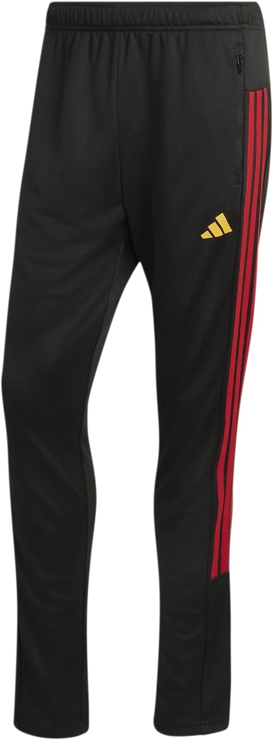 Detalle de adidas Herren Workout Essentials All-Set 3-Stripes Knit Pants – Schwarz/Weiß, Gr. L