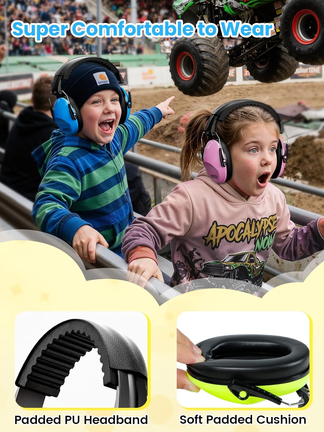 Thumbnail 1 de Dr.meter Cuffie Auricolari per bambini – Protezione dal rumore con fascia regolabile e design pieghevole