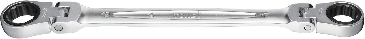 Detalle de トネ(TONE) HPRMFW-1719 両首振ラチェットめがねレンチ 17×19mm・首振角度180度
