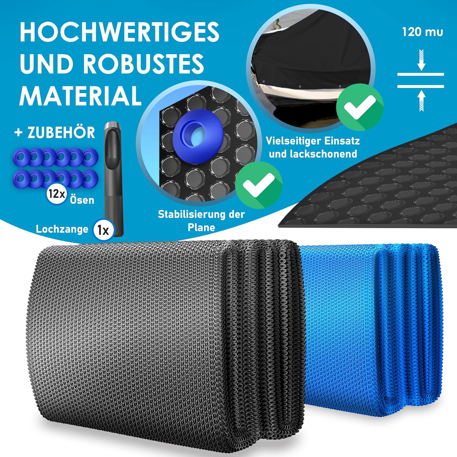 Thumbnail 5 de KESSER® Lona Solar para Piscina Redonda Ø 244cm ☀