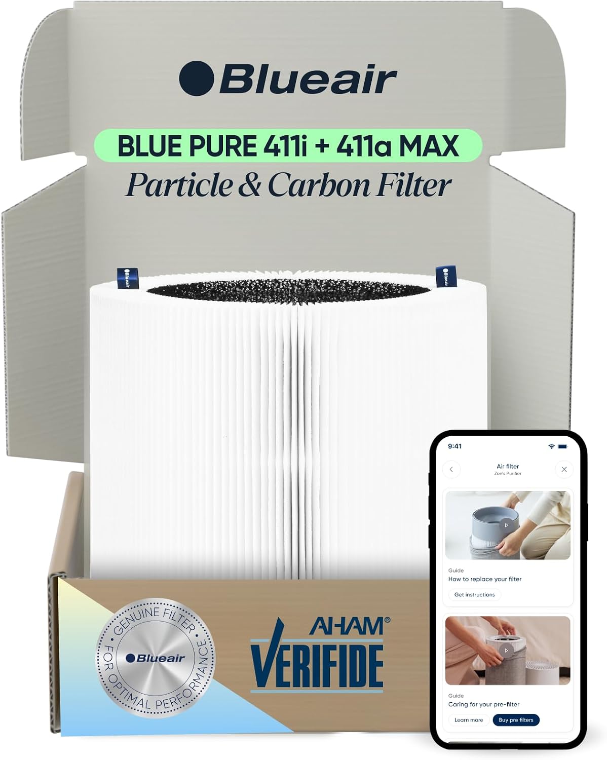 Detalle de BLUEAIR Genuine Filter for Blue Pure 411i Max and 411a Max 🧼📦's?