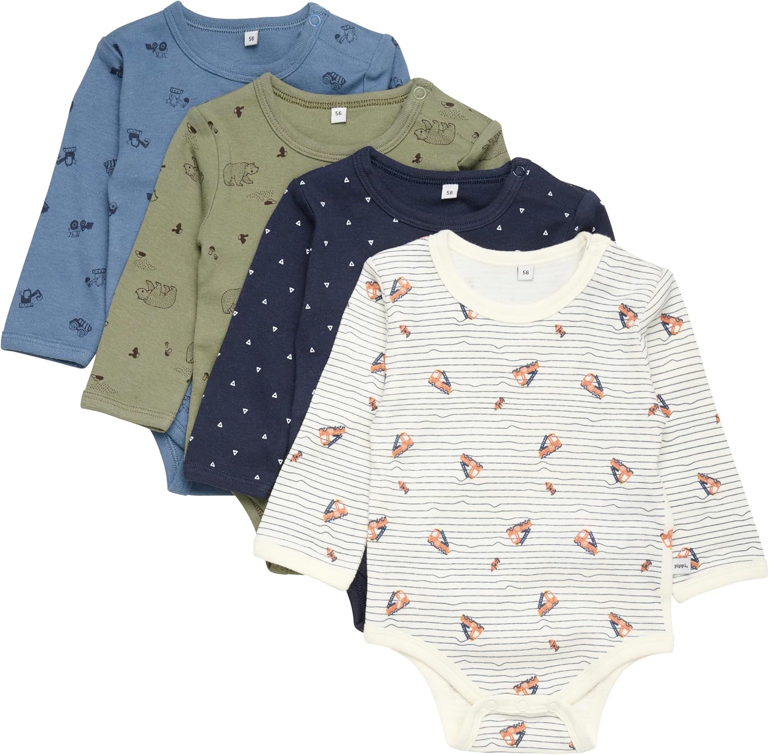 Thumbnail 3 de Pippi made with love Unisex Baby Body Langarm 4er Pack – Ao-printed