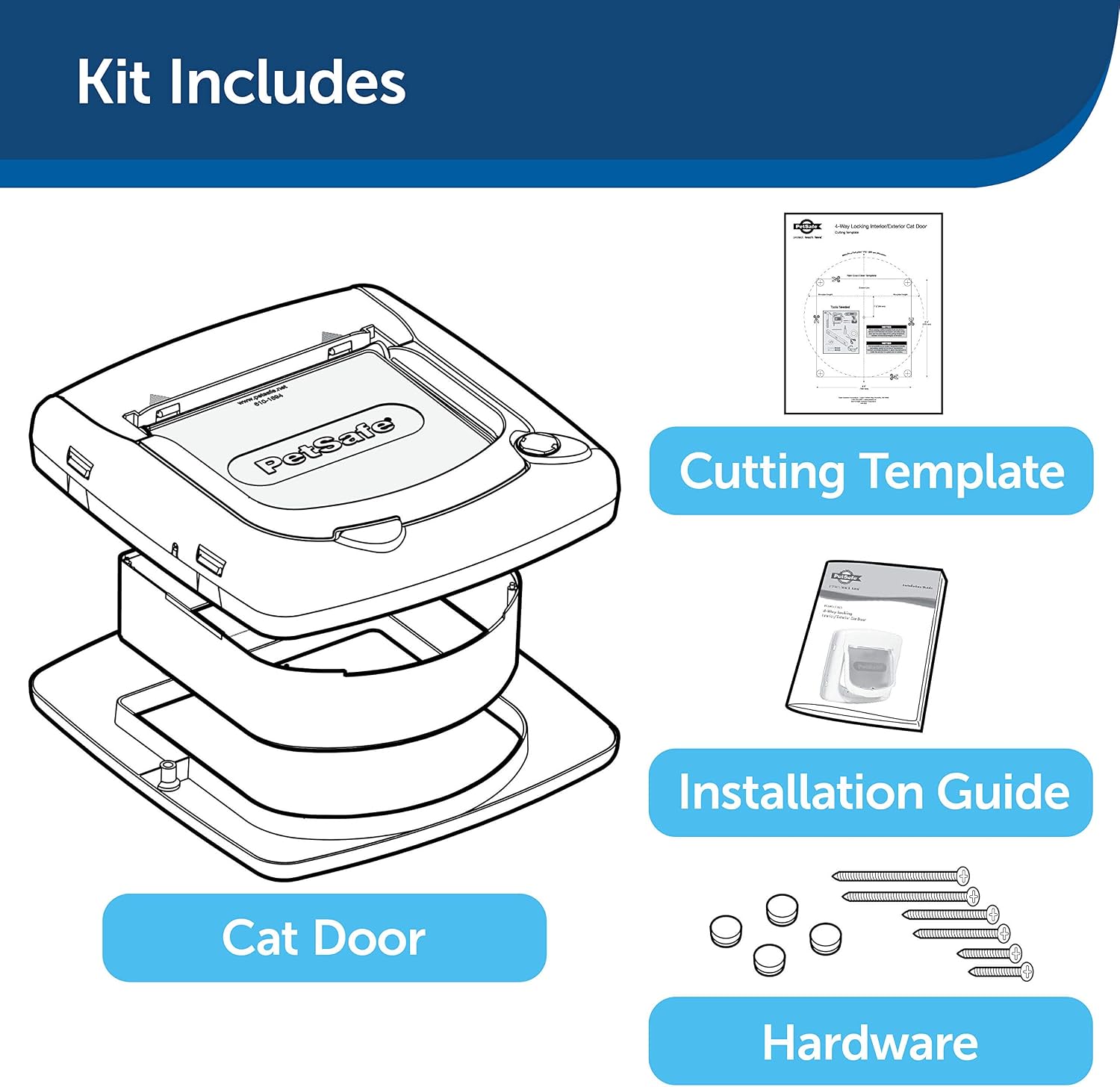 Thumbnail 6 de PetSafe Staywell Magnetic Classic Cat Flap 4‑Way Lock