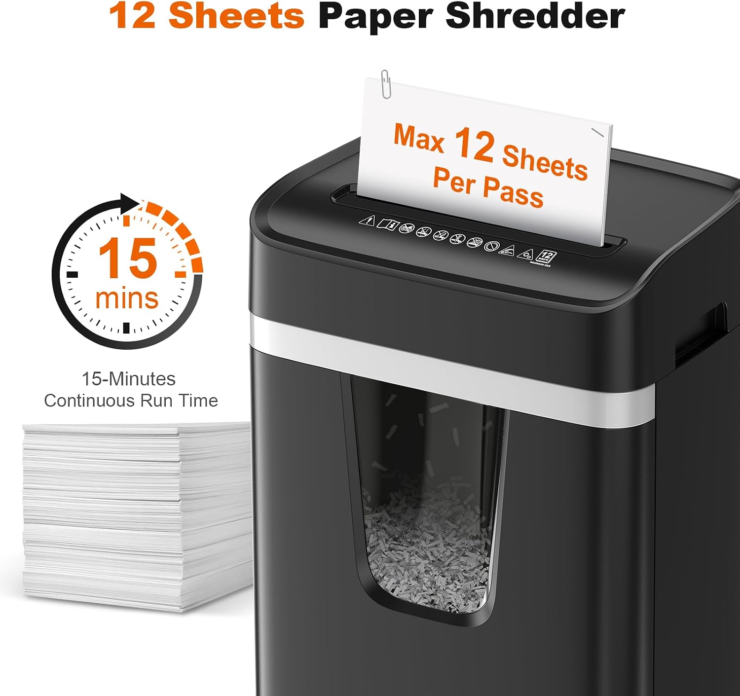 Detalle 2 de Bonsaii 12-Sheet Paper Shredder