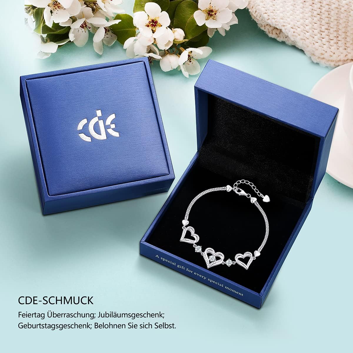 Thumbnail 4 de CDE Armband 925 Sterling Silber Herz 12 Geburtssteine đź’Ť