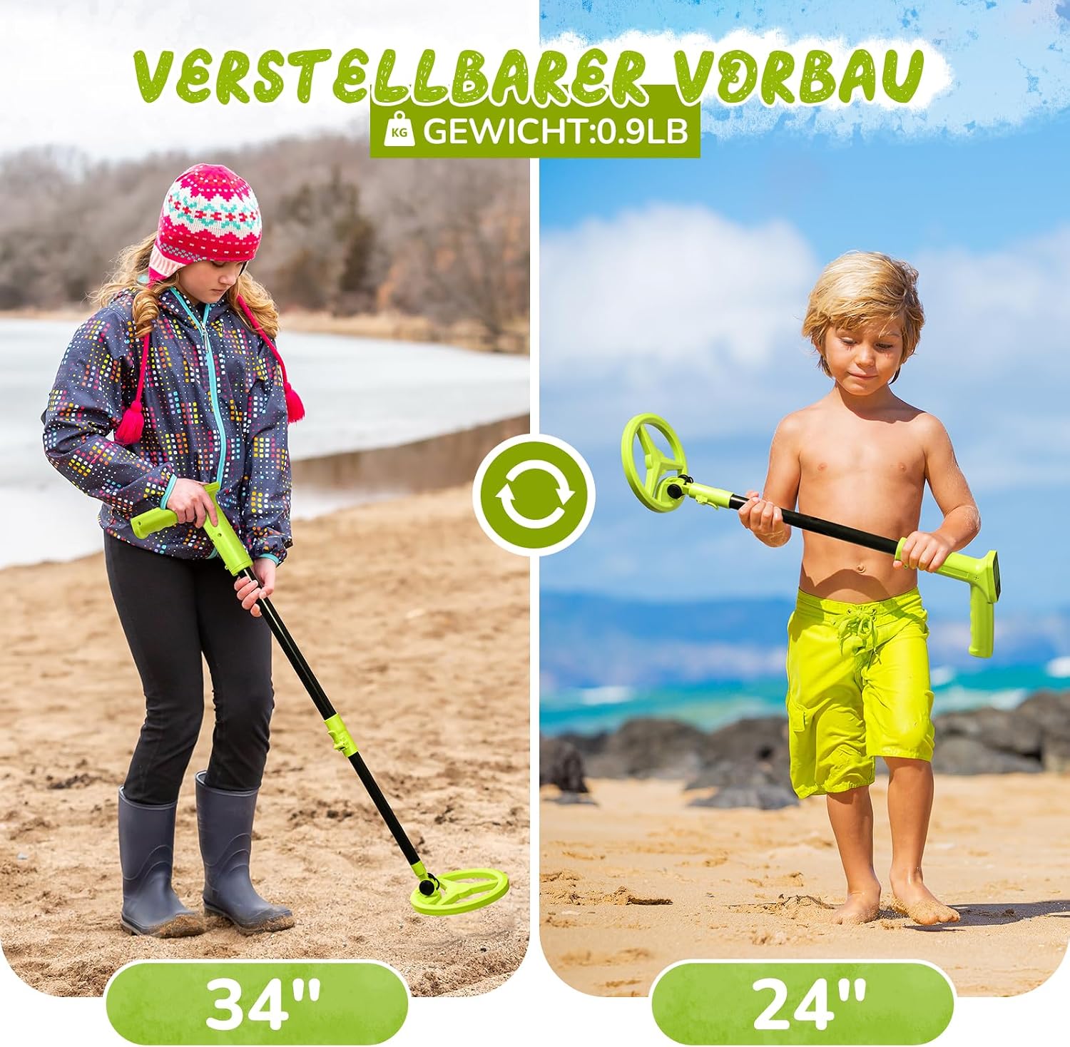 Detalle 2 de Smofrees Metalldetektor Kinder 24–34"