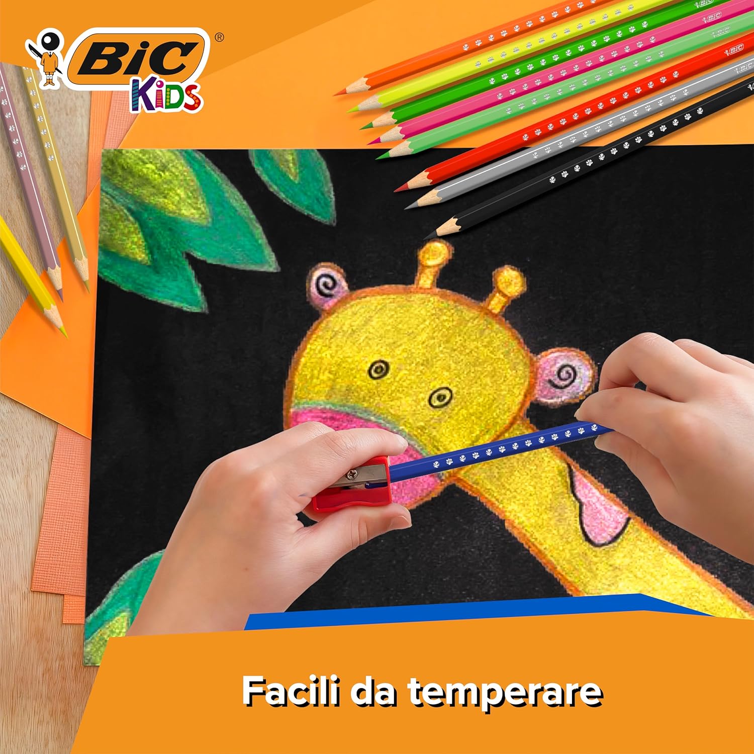 Thumbnail 2 de Matite per colorare BIC Kids Smooth 54 pezzi: legno proveniente da fonti responsabili, 54 tonalità per divertimento sicuro
