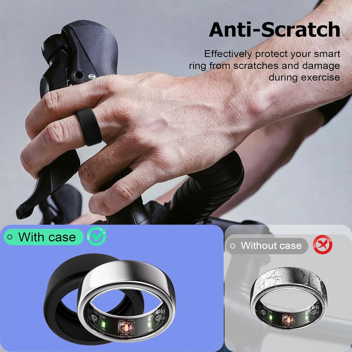 Thumbnail 3 de TiMOVO Ring Cover for Ring Gen 4/3, Elastic Silicone Case, Size M