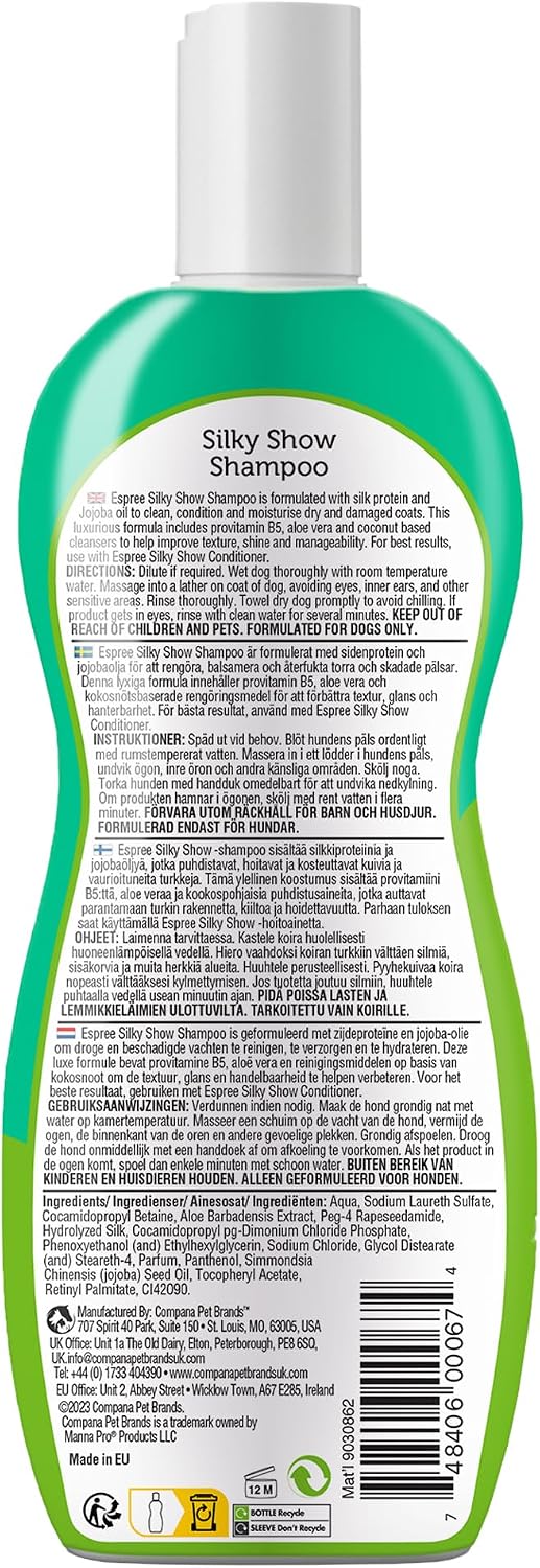 Detalle 2 de Espree Natürliches seidiges Hunde Shampoo 355ml – Duft von beruhigenden Wassern