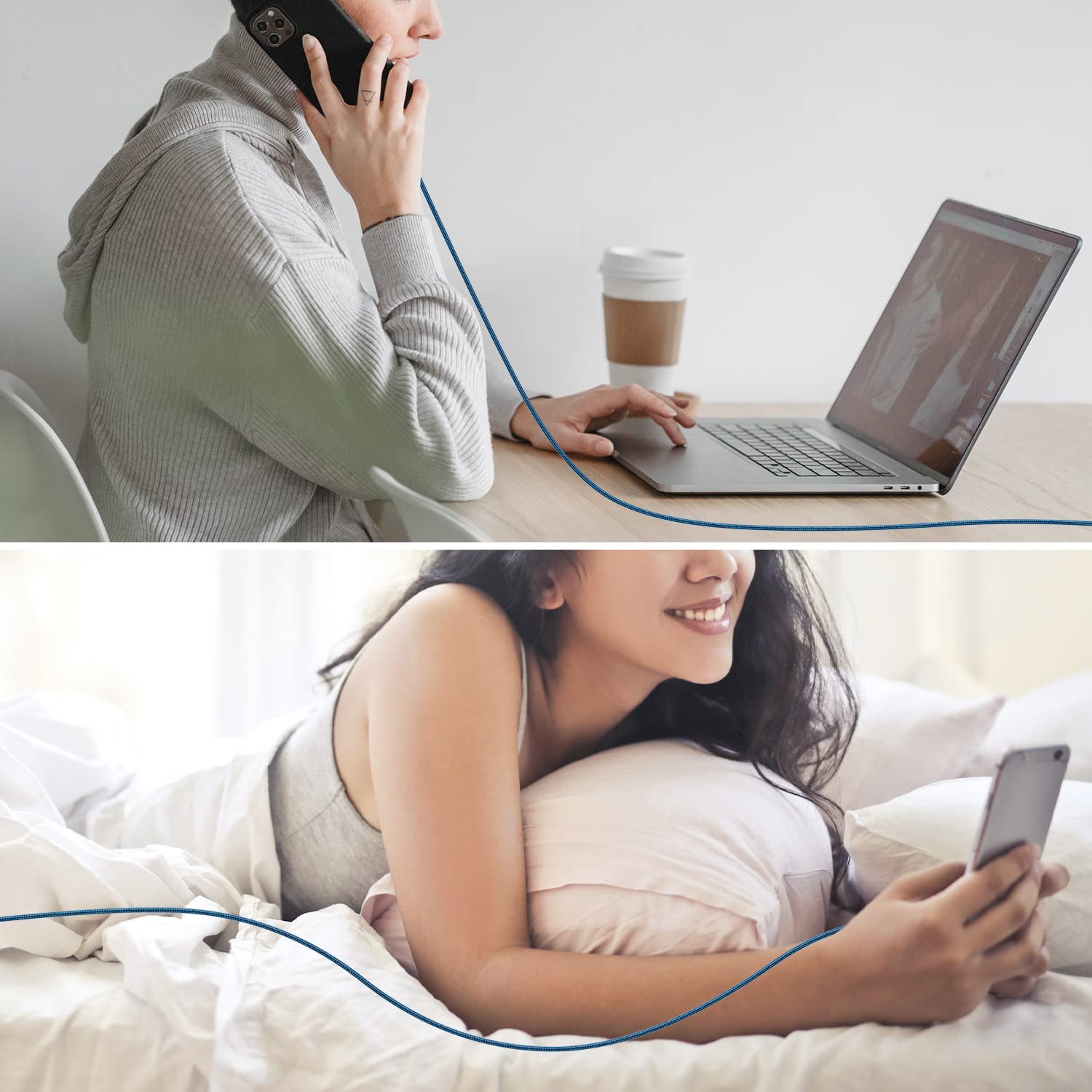 Thumbnail 6 de Micro USB Cable 2M 2PACK fast charging cable