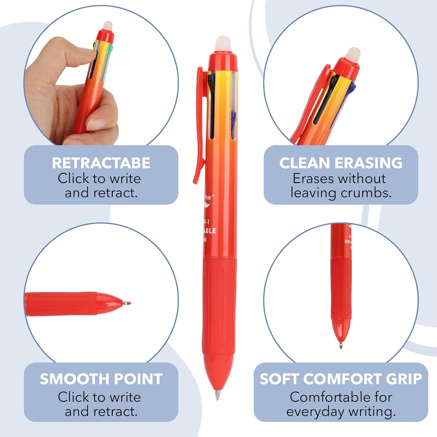 Detalle de Mr. Pen 4-in-1 Erasable Multicolor Pen