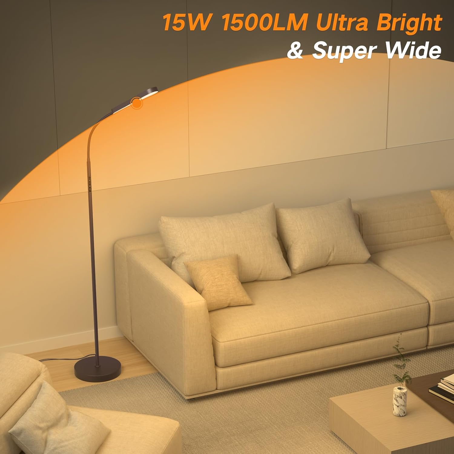 Detalle 2 de OUTON LED floor lamp 15W 1500lm