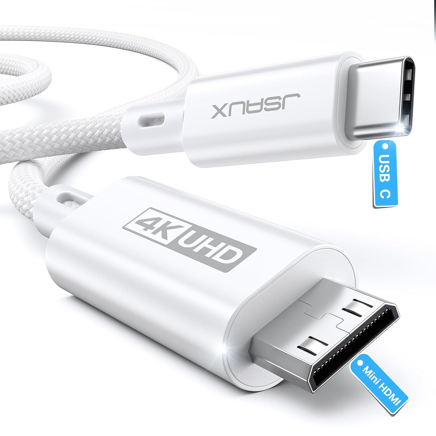 Detalle de JSAUX USB C to Mini HDMI Cable 10FT