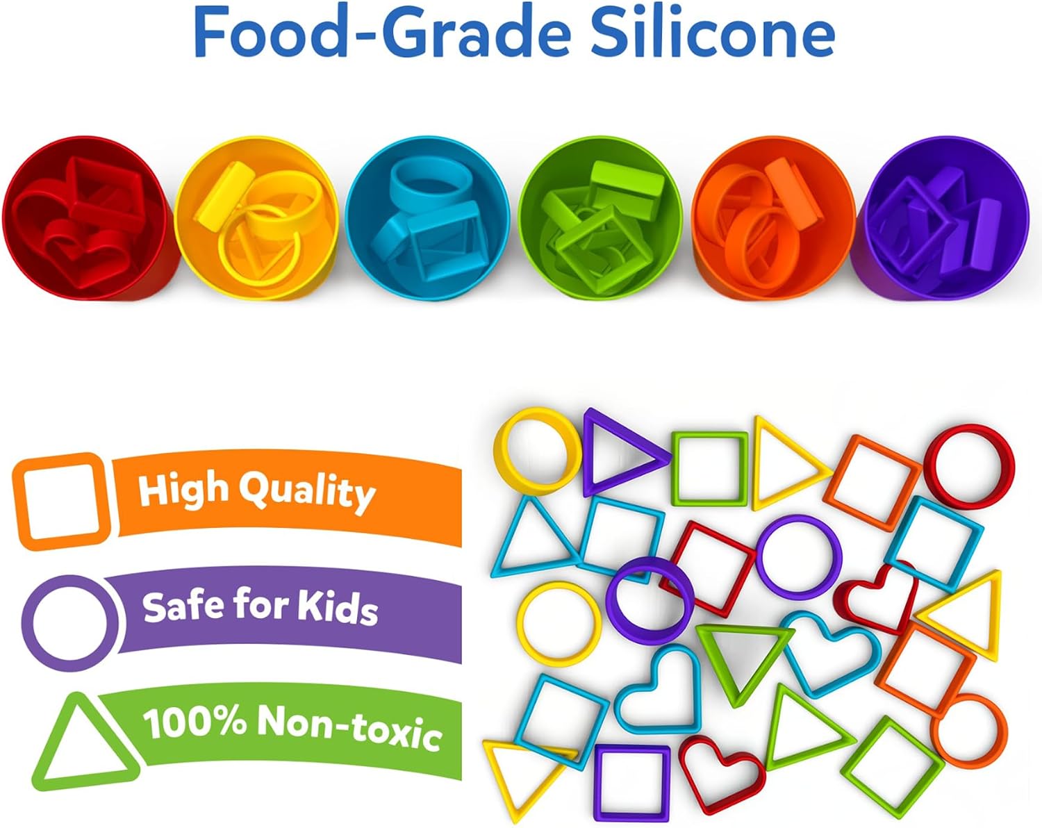 Detalle de Skillmatics Silicone Rainbow Sorting Game for Counting, Matching & Fine Motor Play