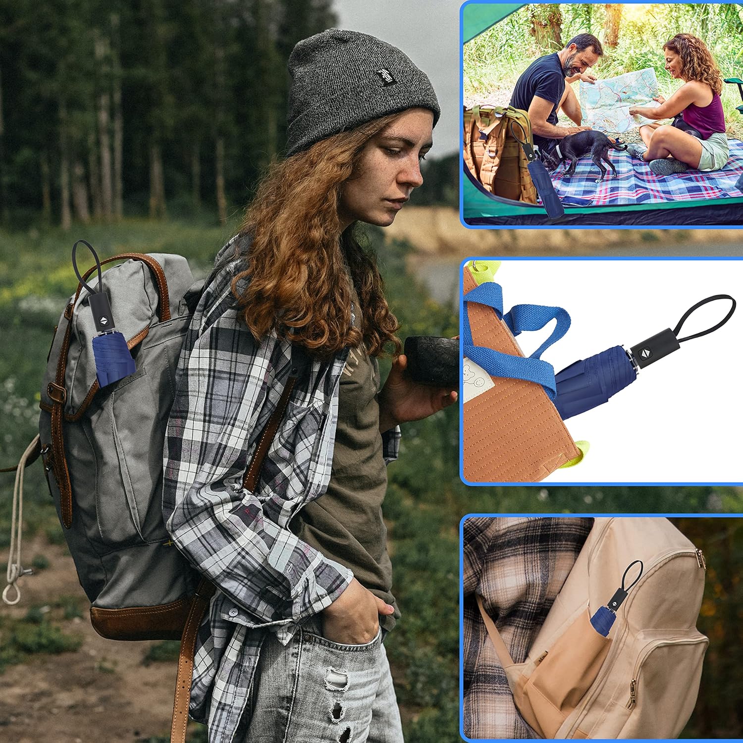 Thumbnail 5 de SYNHOK Compact Travel Folding Umbrella – Auto Open/Close, Windproof & Waterproof Mini Pocket Parasol