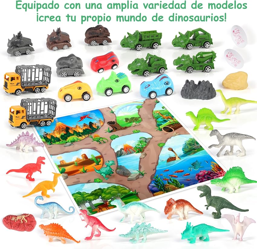 Detalle de OKYUK Calendario de Adviento 2025 con 16 dinosaurios