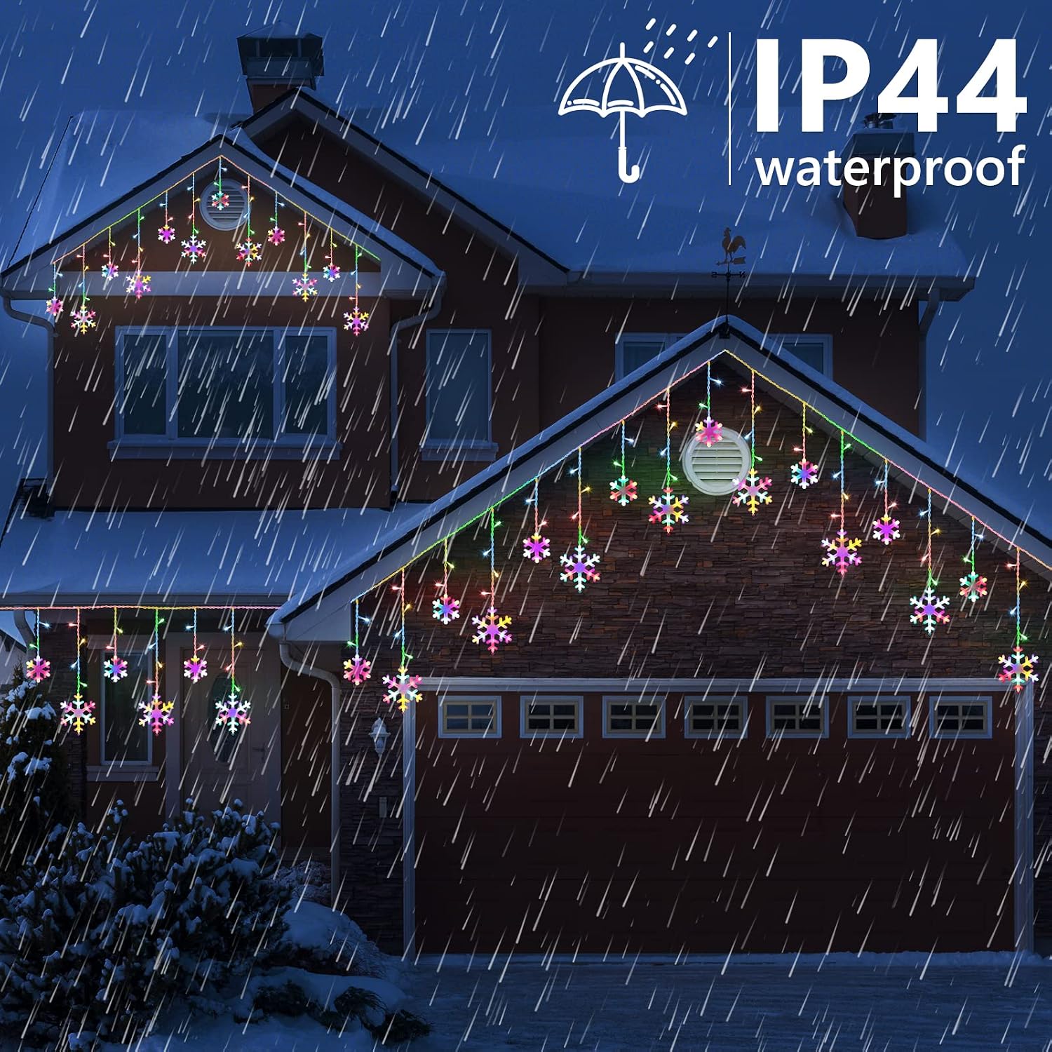 Thumbnail 2 de Snowflake Icicle Lights 264 LEDs