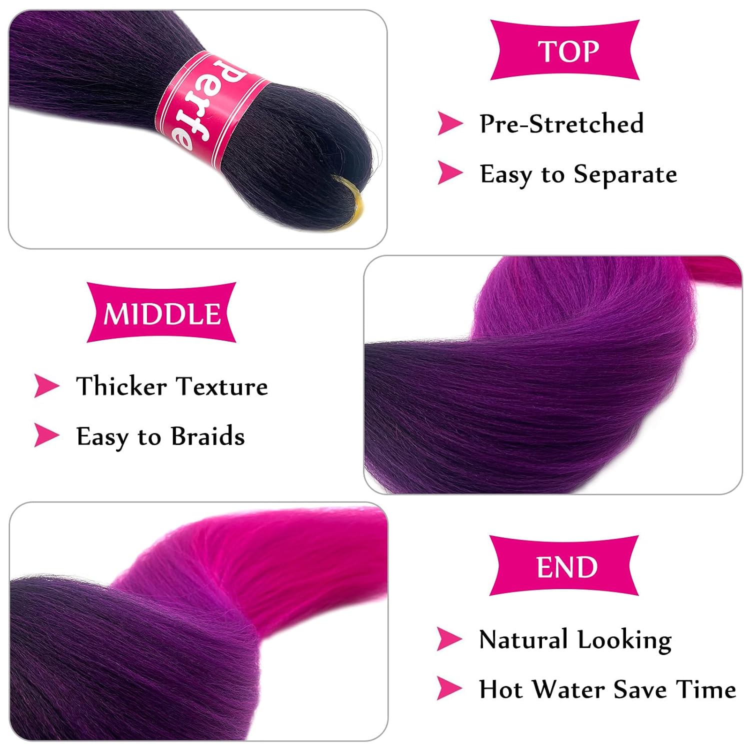 Detalle 2 de UPerfe Braiding Hair 24-Inch