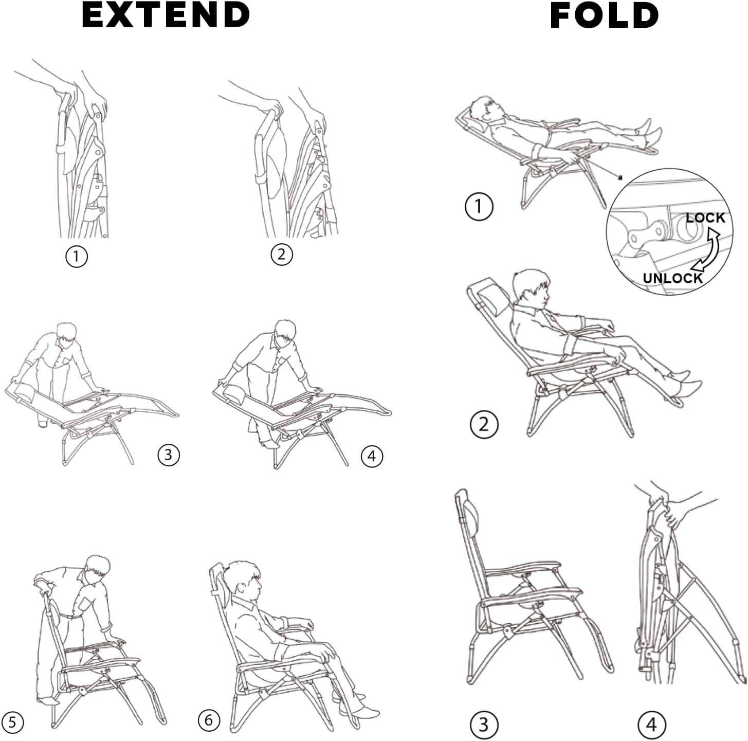 Detalle 2 de Colegence Zero Gravity Chairs, 400-lb Capacity
