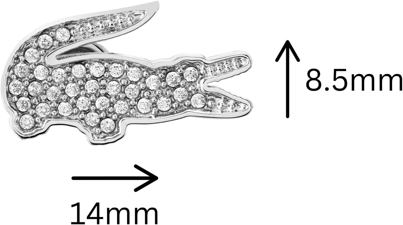 Thumbnail 1 de Lacoste Ohrstecker CROCODILE Kollektion – 14 x 8,5 mm, Edelstahl, mikropavé, Verschluss, in Silber/Gelbgold/Roségold