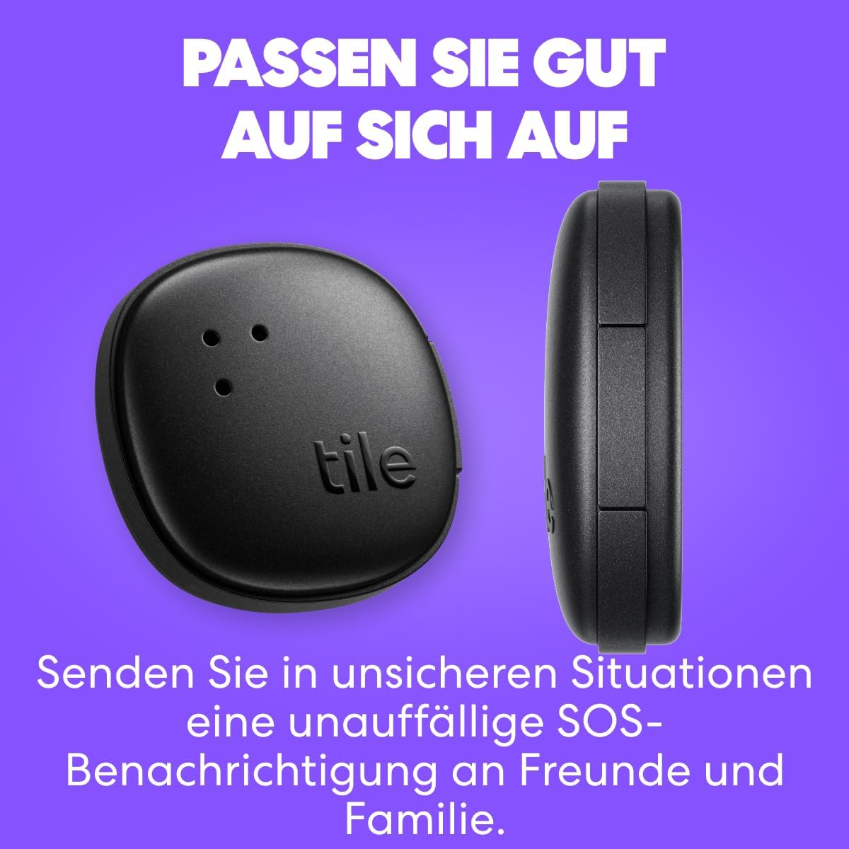 Thumbnail 5 de Life360 Tile Sticker – Kleiner Bluetooth-Tracker, Tür- und Gegenstandfinder im 2er-Pack (Schwarz) – kompatibel mit iOS und Android