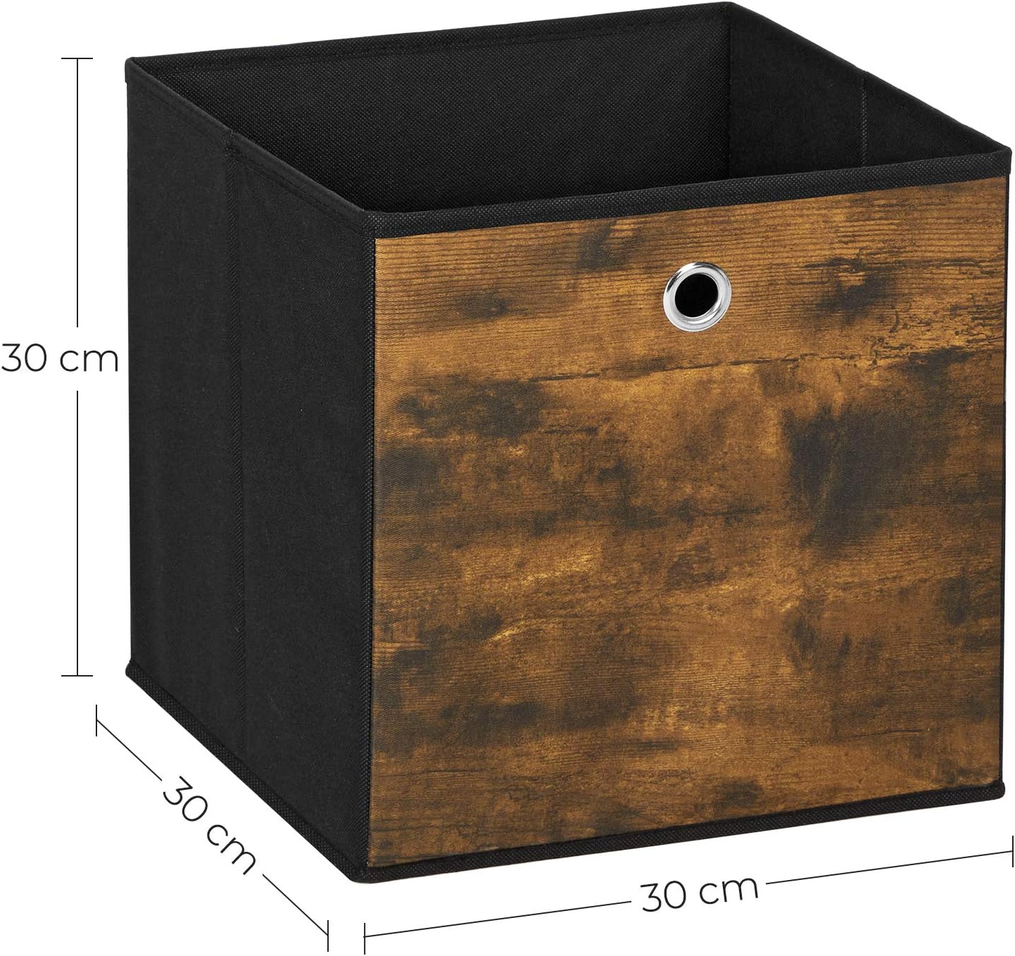Thumbnail 6 de SONGMICS TINA RFB102B01 – składane pudełka 30 × 30 × 30 cm, 6 szt., czarne