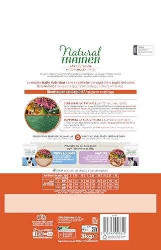 Detalle de Trainer Natural Cibo per Cani Medium Adult, Prosciutto Crudo – 3 Kg